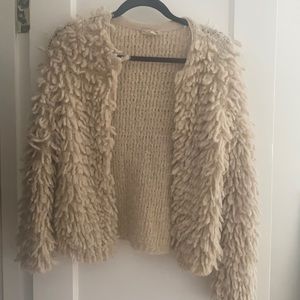 Club Monaco Fluffy Sweater Jacket